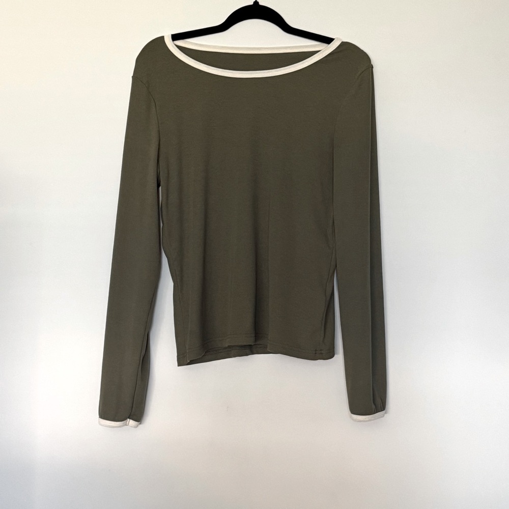 Olive Green Long Sleeve Women's Shirt 💚